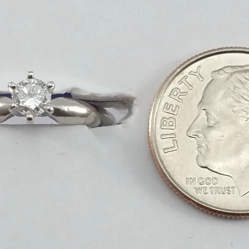 Exquisite IR/PT Solid Platinum Engagement Wedding Ring Band With Diamond